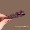 Grampo de Pelúcia Roxo Liso Coreano Grampo de Cabelo Outono e Inverno Grampo de Cabelo Doce Simples Grampo Lateral Grampo de Cabelo Atacado