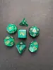 Patrón de mármol multicolor de dos colores tablero de juego de mazmorra juego de rol dnd acrílico poliédrico set de 7 piezas dados