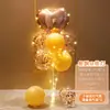Decoraciones de Globos Flotantes de Mesa y Piso con Tema de Cumpleaños Feliz Cumpleaños para la Fiesta de Primer Cumpleaños de Niños, Decoraciones Brillantes