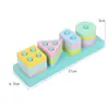Instrumento Musical Infantil de Oito Tons Enfiando Relógio de Anel Conjunto de Quatro Peças Placa em Forma de Coluna Minhoca Torcida Brinquedos Educativos para Bebês Atacado