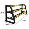 Bestseller transfronteiriço: Suporte de halteres redondo comercial, de duas camadas, para 10 pares, rack de armazenamento de equipamentos de halteres para fitness
