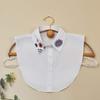 Bordado Ojo del Diablo Cuello Falso para Mujer, Decoración Versátil de Cuello de Camisa con Perlas y Lentejuelas, Accesorio para Capas de Sudaderas