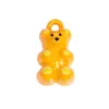 Colgante de Oso de Dibujos Animados de Colores, Colgante Colorido Chapado, Cadena para Teléfono Móvil, Llavero, Material Decorativo Tridimensional, Accesorios para Joyería DIY