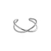 Anillo de Doble Capa Cruzado para Mujer, Simple y de Moda, Ins, Nicho, Anillo Liso, Anillo de Unión de Dedos, Anillo de Cola