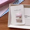 Estilo Coreano Principios de Otoño Nueva Tela a Cuadros Todo Incluido Pinza Niñas Color Versión A Mini Pequeño Clip de Seguridad para Cabello de Bebé