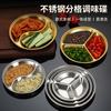 Venta Directa de Fábrica Plato para Salsa Estilo Coreano de Acero Inoxidable Plato para Guarnición Dorada con Múltiples Compartimentos Plato para Salsa Multiusos Plato para Barbacoa Venta al por Mayor