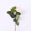 Ramo de Rosas Artificiales de Tallo Largo con Tacto Premium, Hidratante, 3 Cabezas, Decoración del Hogar, Arreglo Floral Artificial para Bodas Transfronterizas