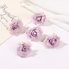 Cabezas de Flores de Rosa Simuladas con Borde Enrollado, Flores de Seda, Caja de Regalo de Amazon Materiales DIY Hechos a Mano, Decoración para Bodas y Hogar