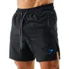 Shorts Gym Shark para Hombre Verano Fitness Entrenamiento Correr Ciclismo Shorts con Abertura Doble Capa Shorts de Tres Cuartos Shorts para Músculos