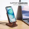 Soporte de Madera Maciza para Teléfono Móvil, Soporte Sencillo de Escritorio Perezoso, Hecho de Madera de Haya y Madera de Acacia, Universal para Tablets y iPads