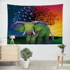 Tapeçaria Amazônia Novo Lar TikTok Live Tecido de Fundo Impressão 3D Elefante Paisagem Pano de Pendurar Tecido Decorativo Europeu