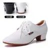 Zapatos de Baile Cuadrado Wu Pa para Mujer, Tacón Medio-Bajo Nuevo, Suela Suave, Zapatos de Baile Social Gitba, Transpirables, Perforados, Zapatos de Baile Blancos