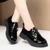 Zapatos Boken para mujer 2024 primavera nuevos zapatos de mujer con suela gruesa cuero mate zapatos de una sola capa retro cómodos zapatos casuales slip-on perezosos