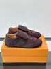 Chanclas casuales de gamuza TOD transfronterizas color beige claro con cordones suela negra estilo versátil para el día a día