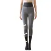 Leggings grises, diseño segmentado, ligeramente compresivos, con rayas verticales, entrepierna sin costuras, rayas finas, engrosados para el calor, adecuados para usar como ropa exterior, disponibles en tallas grandes