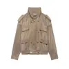 Chaqueta de Doble Botonadura con Cuello Alto, Versátil y de Moda, Estilo Europeo y Americano, Nueva Primavera 2026, Transfronteriza de Aliexpress
