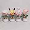 Oveja de lana tejida a ganchillo animal en maceta, cabeza de cerdo conejo Pikachu, decoración del hogar, importación transfronteriza, hecho a mano puro