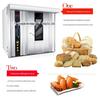 Forno grande comercial 16 32 36 64 assadeiras circulação de ar quente forno rotativo aço inoxidável forno de pão à vista