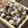 Raiz de Bodhi Escultura com Pele Flor de Lótus Contas Espalhadas Jade Branco Bodhi Semente Xiangyun Acessórios de Jóias Artesanais Abóbora Buda Beads Atacado