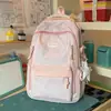 Mochila leve para alunas do ensino fundamental II e médio, cor sólida, grande capacidade, simples e versátil, novo modelo para alunos do ensino fundamental