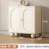 Aparador Sala de Estar Armário de Armazenamento Integrado de Parede Armário Simples para Cozinha Doméstica Armário de Armazenamento Preto Retrô Armário de Chá