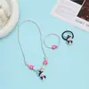Pulsera de joyería acrílica para niños, juego de collar con cuentas de girasol de colores con forma de caricatura, artículos decorativos al por mayor