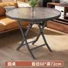 Mesa plegable para uso doméstico en apartamentos pequeños, mesa de comedor rectangular, multifuncional, portátil, simple, adecuada para uso en exteriores, viviendas de alquiler y montaje de puestos, mesa redonda