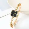 Stock Listo Reloj de Mujer de Diseño de Nicho de Gama Alta, Lujo Ligero Cuadrado Incrustado de Diamantes Reloj Pulsera Casual de Moda para Mujer