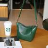 Curtido Vegetal Primera Capa Piel de Vaca Nicho Versátil Bolso de Mujer al Hombro Cruzado Bolso de Mano Simple Bolso de Mujer Cremallera Bolso Pequeño de Concha