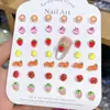Decorações de Arte para Unhas em Resina, Frutas Realistas, Decorações Frescas para Unhas DIY, Brincos, Acessórios para Capa de Celular, Acessórios Vestíveis para Unhas