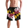 Día de la Independencia de Estados Unidos Amazon Comercio Exterior Transfronterizo Estación Independiente Impresión Digital 3D Pantalones Deportivos de Playa para Hombre