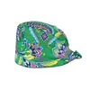 Gorro médico de trabajo estampado con múltiples diseños, unisex, con hebilla, gorro quirúrgico absorbente de sudor, disponible directamente de fábrica