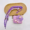 Cartera de Cuero Original para Monedas Bolsa para Auriculares Bluetooth Colgante Serie Miu Llavero Bolsa Pequeña de Regalo de Gama Alta