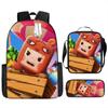 Mochila Escolar Mini World Fashion Mochila para Estudiante Estudiante de Primaria Poliéster Gran Capacidad Bolso de Hombro Bolso de Hombro Estuche