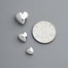 Pulsera de cuentas de corazón brillantes de plata esterlina s925, collar, cuentas sueltas en forma de corazón, accesorios de corazón de melocotón.