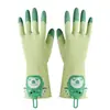 Guantes para Lavar Platos con Forro de Felpa para Limpieza del Hogar, Caucho Duradero, Extra Largos y Gruesos, Impermeables, Adecuados para Mujeres para Lavar Platos y Ropa