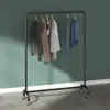 Perchero Engrosado de Pie para Tienda de Ropa Perchero Colgador de Ropa Barra Horizontal para Interiores y Exteriores Secador de Ropa Fresco Simple con Ruedas