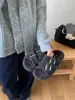 Pantuflas de Lana y Piel Genuina Estilo Coreano para Mujer, Suela Gruesa, Para Uso en Exteriores 2026 Invierno Retro Nicho Perezoso Birken Pantuflas de Algodón