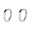 Aretes para Mujer, Joyería Coreana Simple y Versátil Plata Esterlina S925 Nicho Moda Alta Gama Alta Gama Aretes Romboidales Populares
