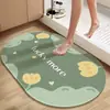 Tapete de Chão para Banheiro Tapete de Entrada Absorvente de Água para Vaso Sanitário Fácil de Limpar Tapete de Porta de Lama Diatomácea Tapete de Pé Antiderrapante para Banheiro Em Estoque