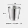 Taza de café de acero inoxidable 304 de doble capa con asa, taza aislada con asa plegable, adecuada para el hogar, restaurante, hotel, venta al por mayor y pedidos personalizados