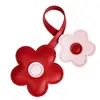 Em Estoque Novo Modelo Pingente de Flor em Couro PU para Mulheres, Chaveiro Pingente de Flor de Bolsa Preenchida com Algodão de Couro Feito à Mão