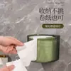 Caixa de armazenamento de lenços de papel semi-transparente caixa de luxo leve caixa doméstica banheiro cozinha papel toalha de rosto montada na parede sem perfuração