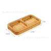 Posavasos Cuadrado Bandeja de Bambú Plato para Aperitivos con Compartimentos Plato para Fruta Seca Plato para Dulces y Snacks Compartimento Doble Compartimento Triple Compartimento Cuádruple
