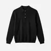 Roupas masculinas APO Transfronteiriço, de alta qualidade e sofisticadas Suéter masculino: um tricô leve e luxuoso com gola alta e mangas compridas, estilo Andy