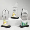 Medalha Criativa Nova de Resina e Metal Prêmio de Funcionário Excepcional Estudante Reunião Anual Produção Comemorativa Troféu de Cristal Colorido