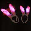 Diadema de Orejas de Conejo de Peluche Brillantes al por Mayor, Diadema Intermitente, Accesorios para Fiestas y Conciertos