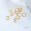 Cobre Chapado en Oro de 18 Quilates Superficie Plateada Brillante Anillo Círculo Qiankun Bucle Cerrado Materiales para Accesorios de Joyería de Collar Hecho a Mano para DIY
