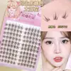Pestañas Lindas, Color Caramelo de Moda, Pestañas de Girasol Perezoso, Pestañas Postizas de Tallo Delgado, Pestañas Artificiales de Racimo Único Natural