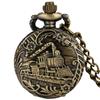 Reloj de bolsillo Steampunk de cuarzo, romántico, de bronce, vintage, de tamaño pequeño, con cadena FOB, para cosplay, regalo conmemorativo de mesa.